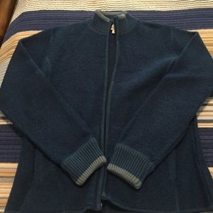 Wool cardigan sweater