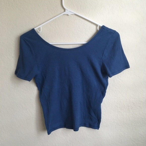 ribbed crop top hollister