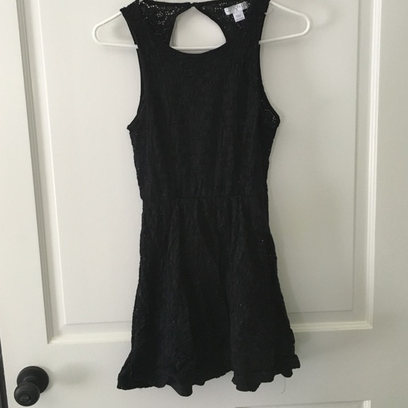 Open back black dress