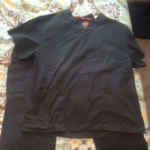 Dickies pewter gray women's scrubs set