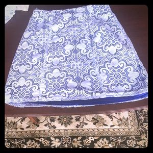Blue lace skirt