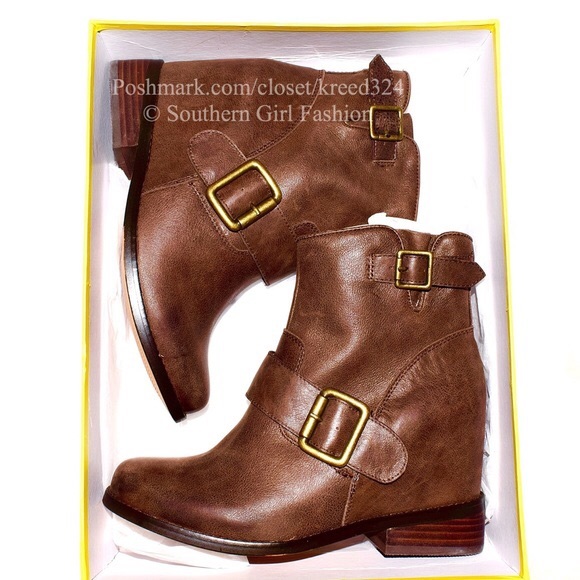 FREE PEOPLE Boots Distressed Wedges Shoes Booties - Picture 2 of 4