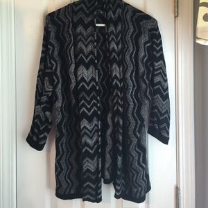 Black and Gray Chevron Cardi