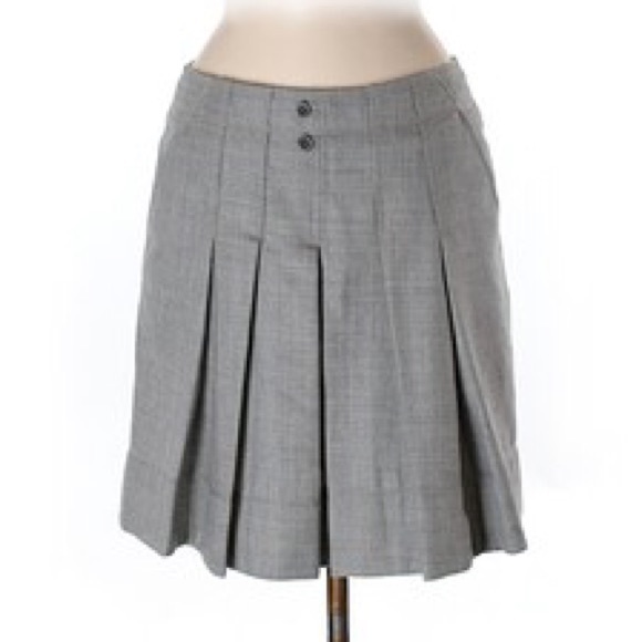 Grey Wool Anthropologie Skirt