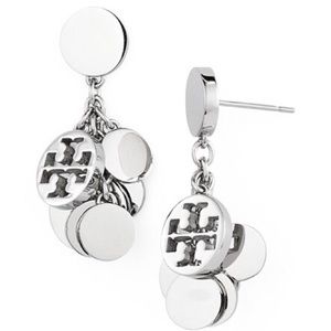 Tory Burch Logo Charm Drop Earrings