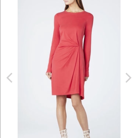 NWT BCBG Roxie front pleat long sleeves dress