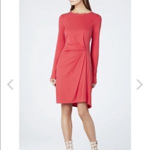 NWT BCBG Roxie front pleat long sleeves dress