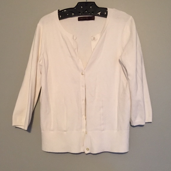 White cardigan