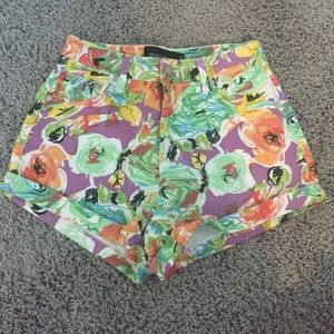 MINKPINK floral high waited short