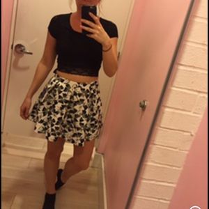 Crop top and skater skirt combo
