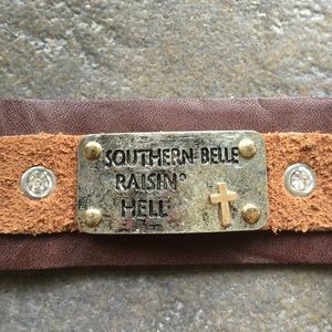 Leather cuff bracelet