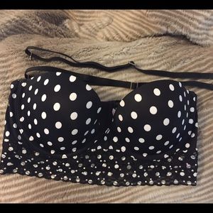 PINK Victoria's Secret polka dot longline bra