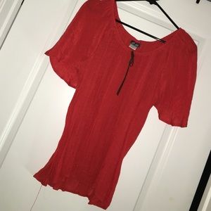 Rust orange blouse