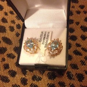 Blue topaz earrings