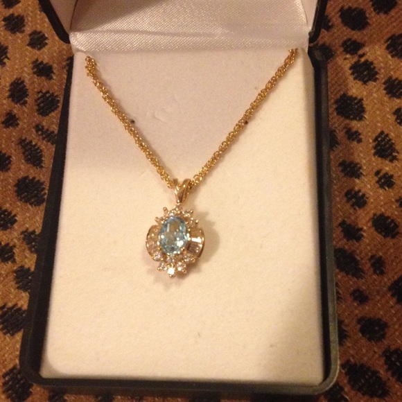 Blue topaz pendant