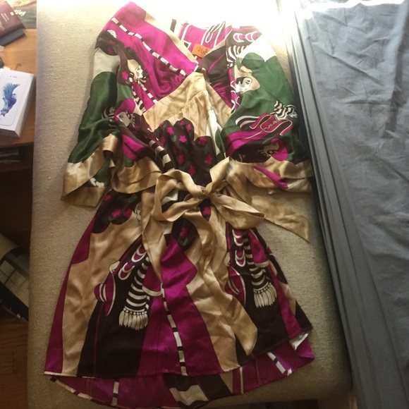 Silky multi color kimono