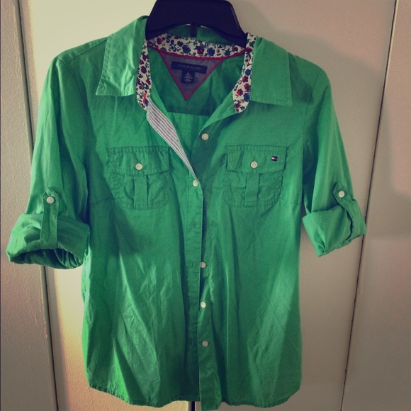 Tommy Hilfiger Green blouse - Picture 1 of 4