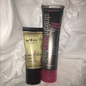 Bundle of hair products.