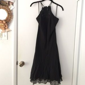 Banana republic black halter dress