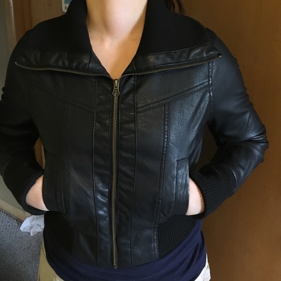 Faux leather jacket
