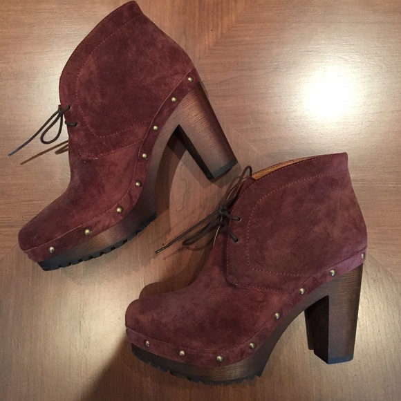 Brown suede 1937 booties from Madewell