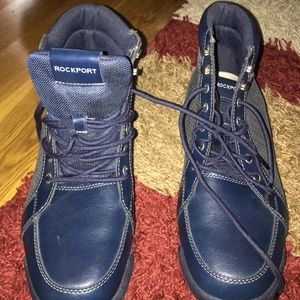 Navy blue rockport boots