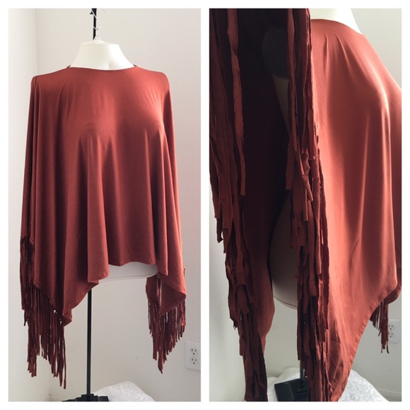 🎉🎉HP 10/9, 12/6🎉🎉New- Auburn Hanky Poncho Top - Picture 4 of 4