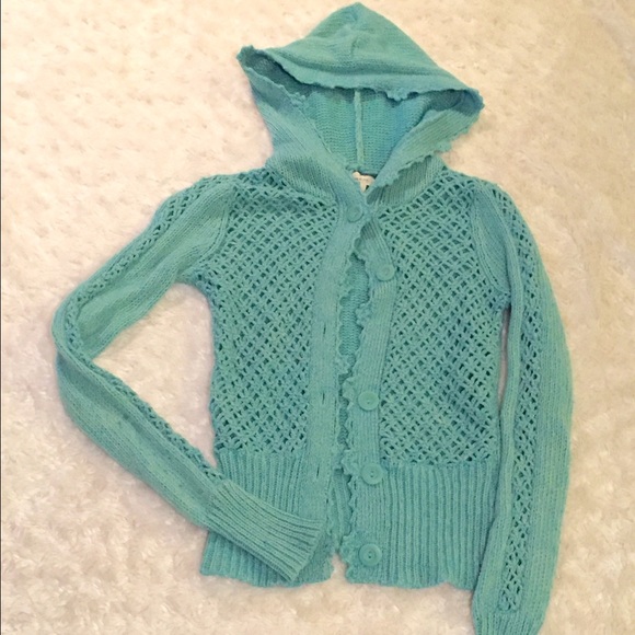 Sleeping on Snow teal cardigan from Anthropologie
