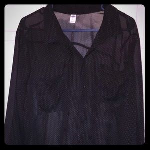 Polka dot button up blouse