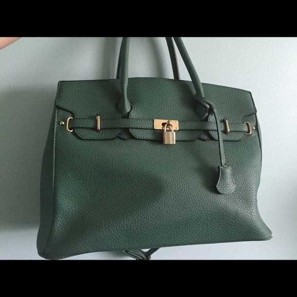 Just Fab large olive green satchel
