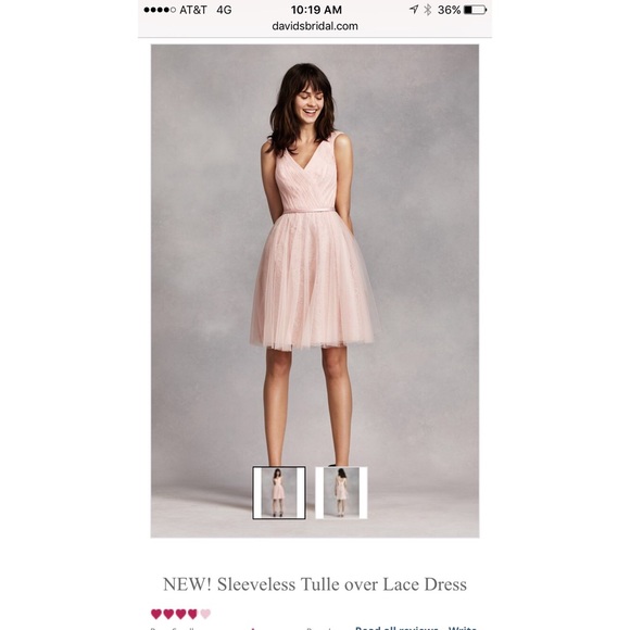 White by Vera Wang Sleeveless Tulle Lace Dress