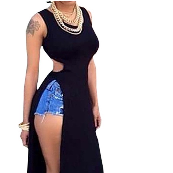 Maxi shirt dress.