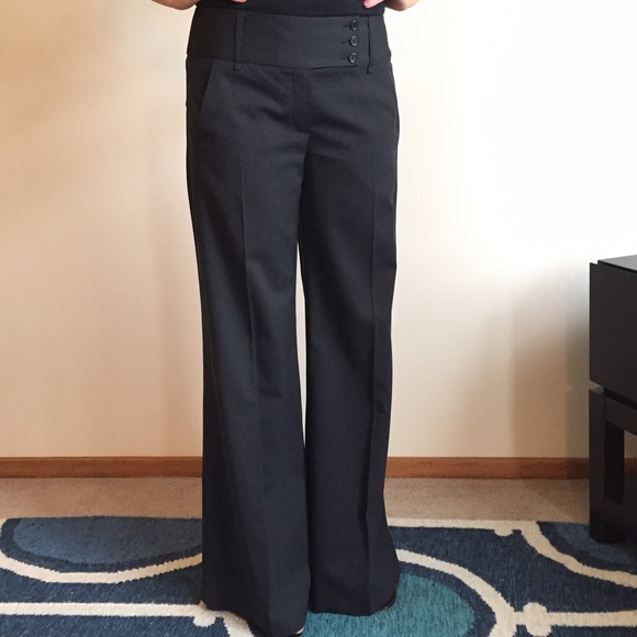 BCBGMAXAZRIA black pinstripe wide leg trouser