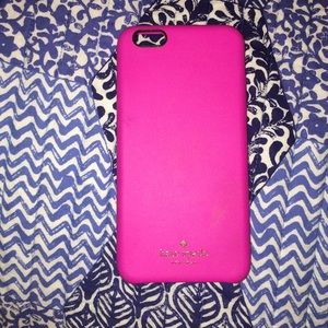 Hot pink Kate Spade iPhone 6+ case