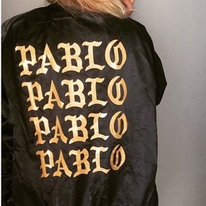 Original Pablo black satin bomper SOLD