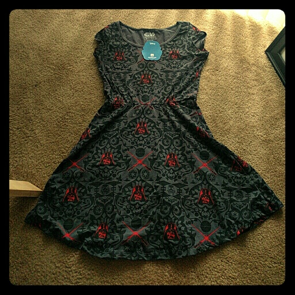 Darth Vader damask print skater dress