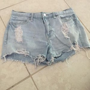 High Waist Jean Shorts