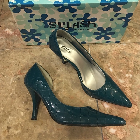 Super Cute Dark Turquoise Patent Pump