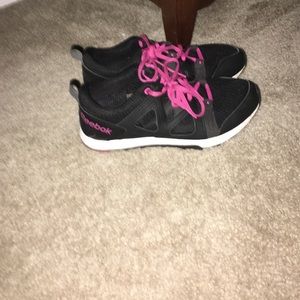 Red box running shoes