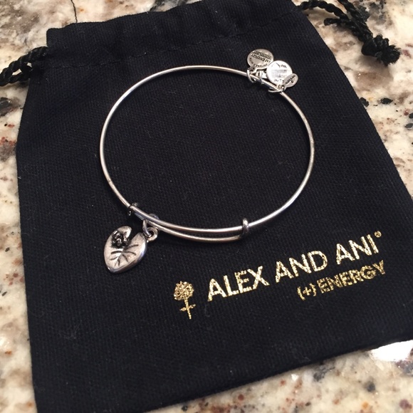 Alex and Ani Lily Pad Bracelet Russian Silver