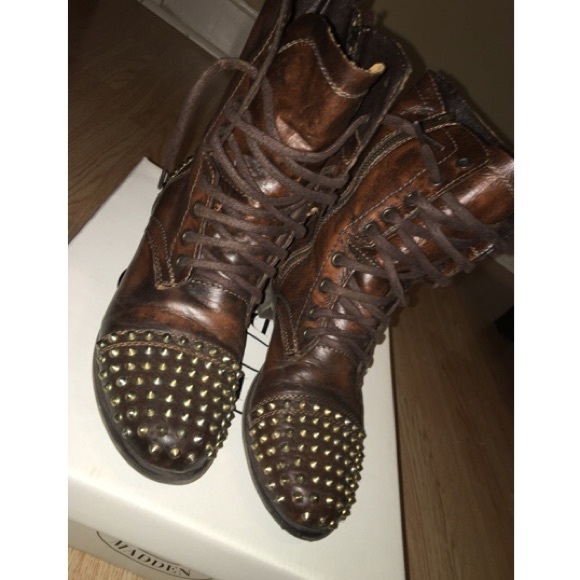 Steve Madden Tarnney Studded Combat Boots
