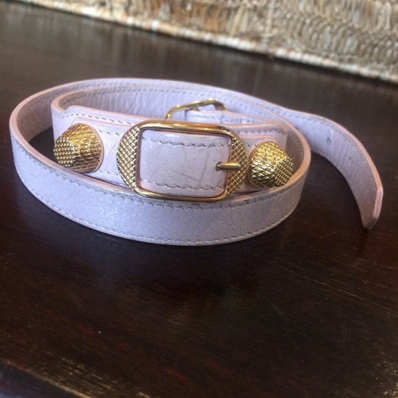 Balenciaga Leather wrap bracelet in pink - Picture 4 of 4