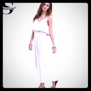 Dresses - White Pom Pom maxi dress Dresses - White Pom Pom maxi dress