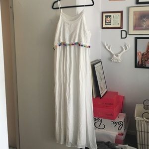 Dresses - White Pom Pom maxi dress Dresses - White Pom Pom maxi dress