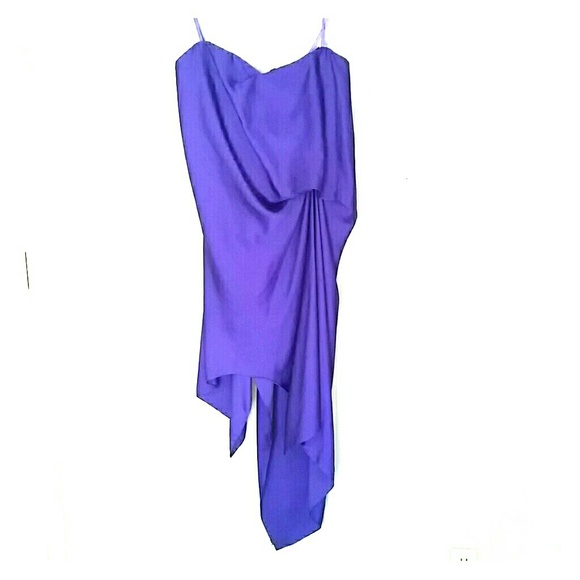 BCBG asymmetrical strapless purple dress