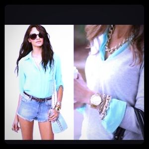 Equipment Tops - Mint/ sea foam equipment blouse Equipment Tops - Mint/ sea foam equipment blouse
