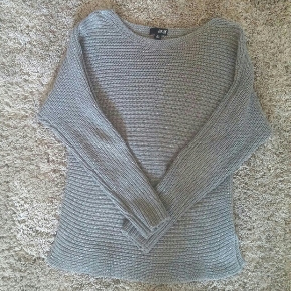 Gray, Sparkle Sweater
