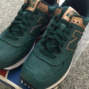 new balance 574 emerald rose gold