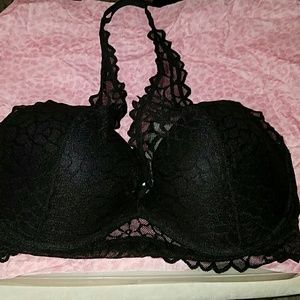 PINK L [D-DD] Halter Bralette (36D-36DD)