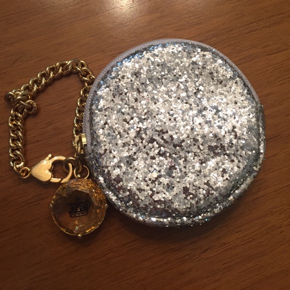 Juicy couture glitter coin purse.